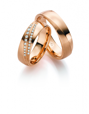 Ringe aus Rotgold mit Brillanten